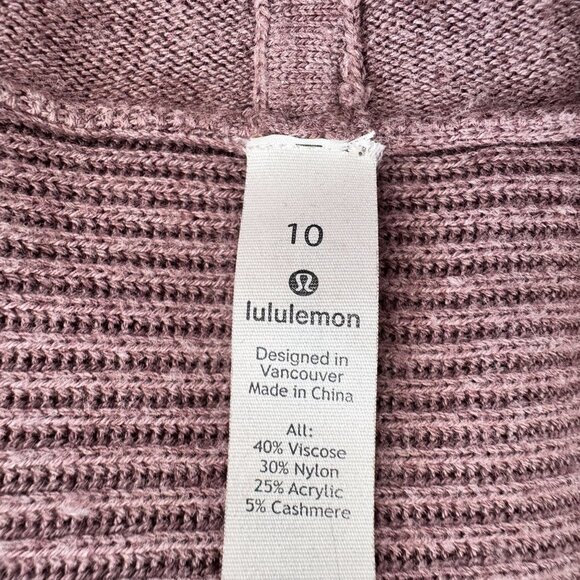 Lululemon Sundown Sweater Wrap Soft Sand Hooded Cardigan - Picture 8 of 8